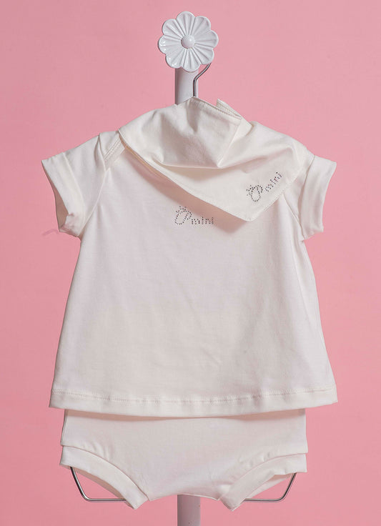 Conjunto Blusa Short e Babeiro Cotton Pima Pmini