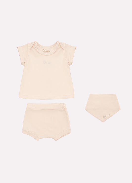 Conjunto Blusa Short e Babeiro Cotton Pima Pmini
