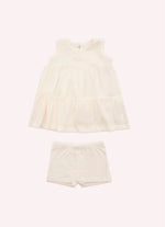 Vestido Cotton Pima Babados Com Calcinha