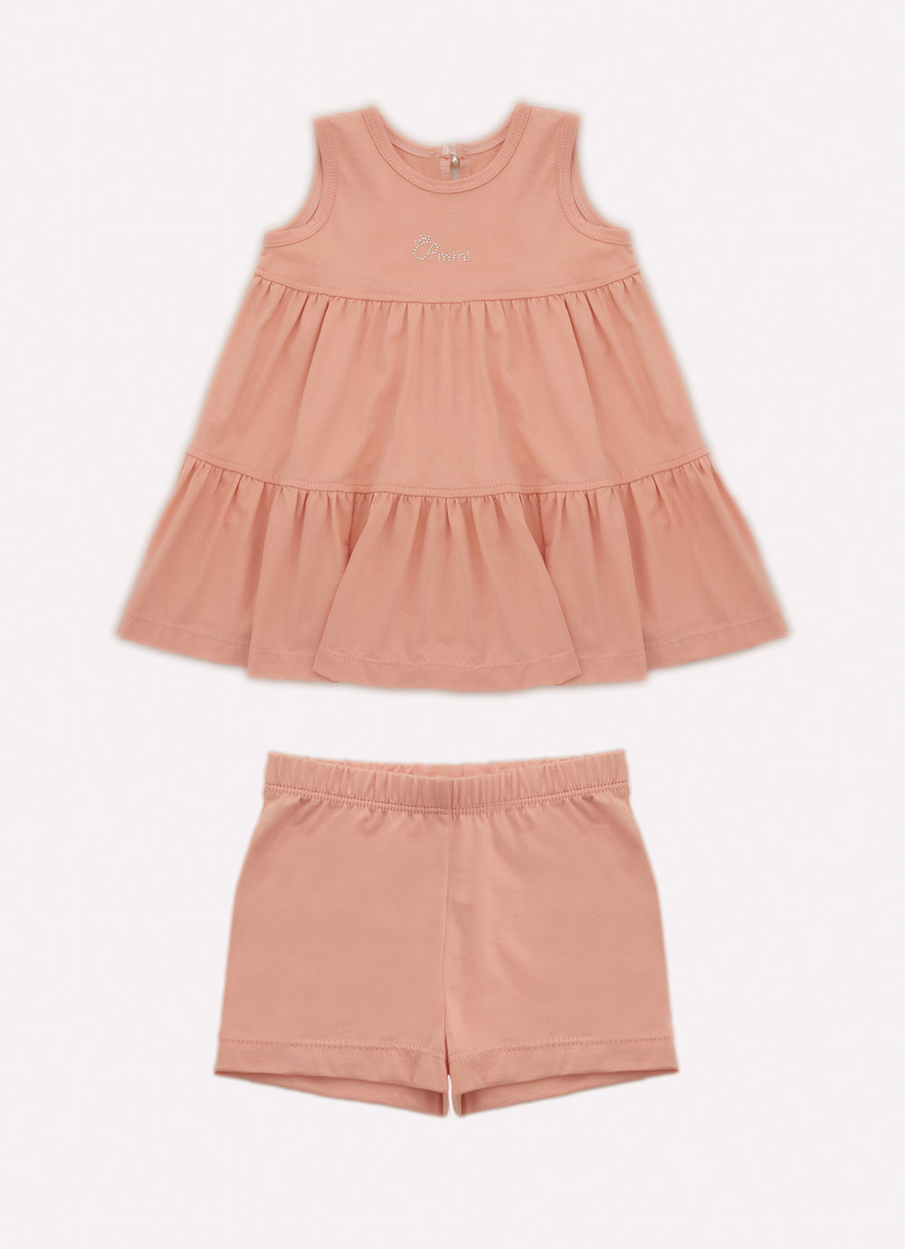 Vestido Cotton Pima Babados Com Calcinha