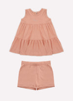 Vestido Cotton Pima Babados Com Calcinha