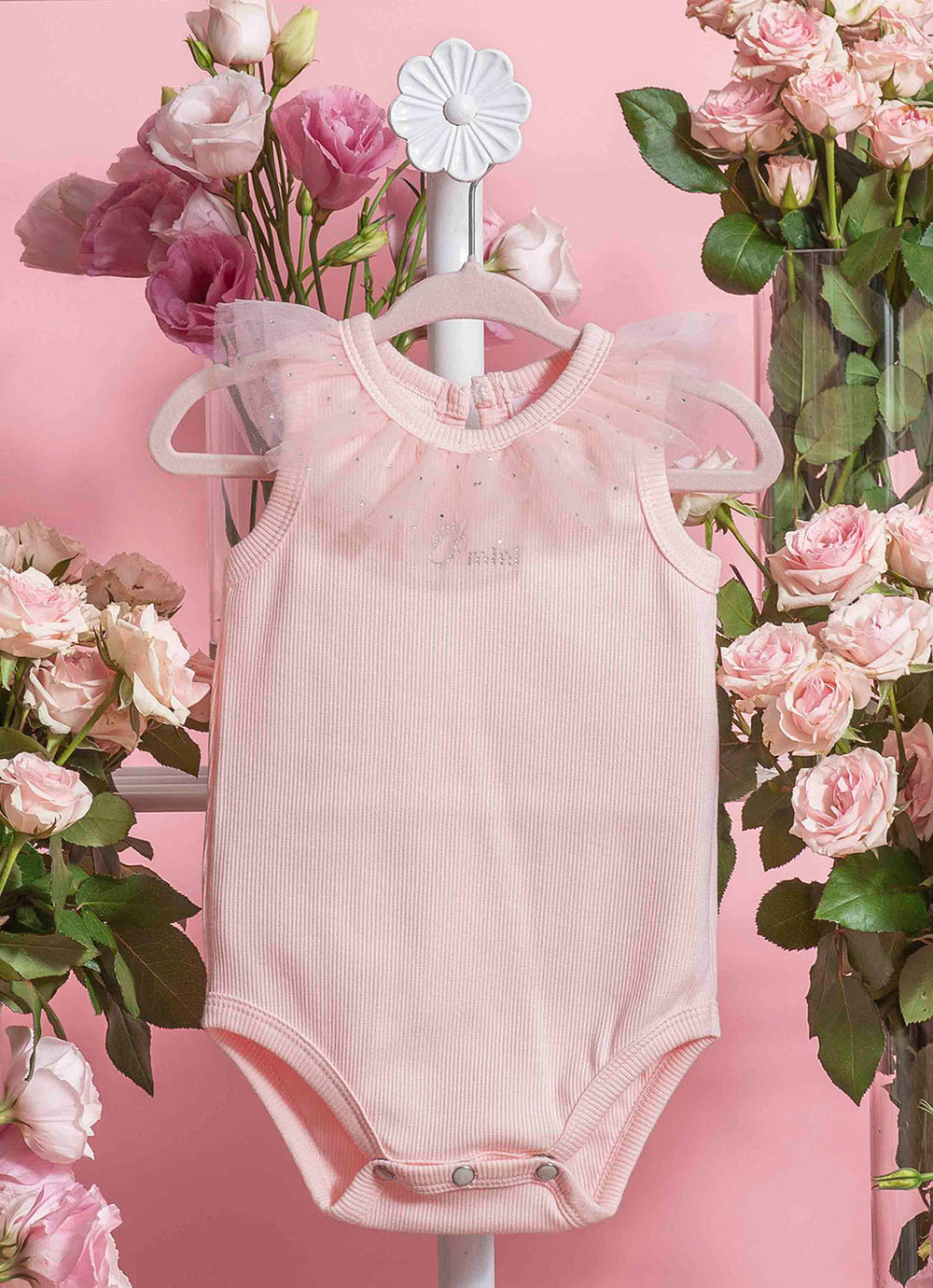 Body Ribana Gola Tule Cristais Pmini
