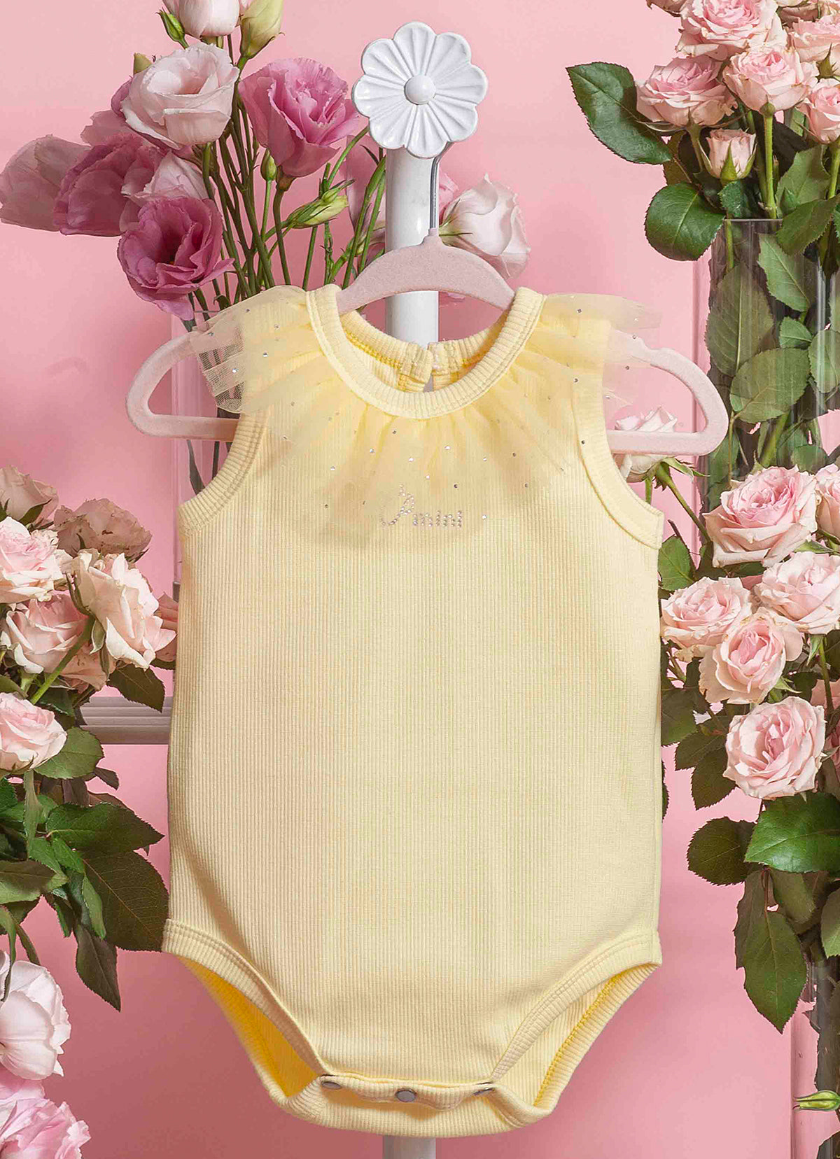 Body Ribana Gola Tule Cristais Pmini