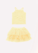 Conjunto Blusa e Saia Short Babados Tule
