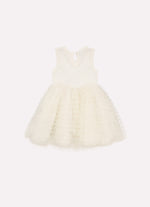 Vestido Ribana Princesa Frufru Tule Laço Cristal Com Calcinha