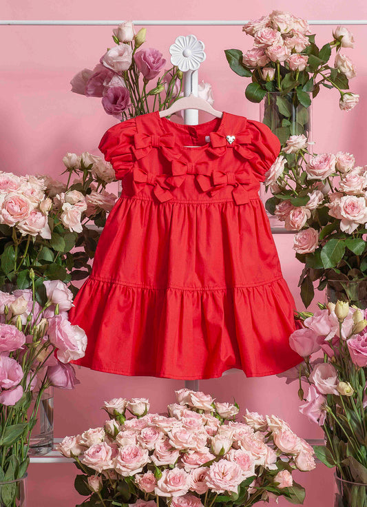 Vestido Tricoline Multi Laços Com Calcinha