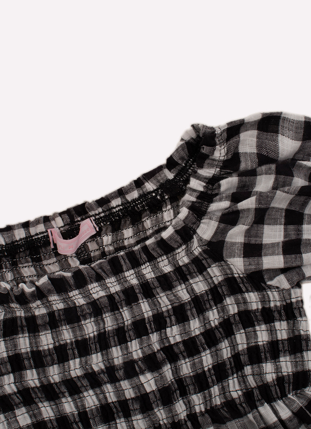 Vestido Algodão Xadrez Lastex Com Calcinha