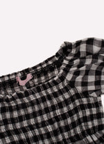 Vestido Algodão Xadrez Lastex Com Calcinha