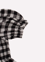 Vestido Algodão Xadrez Lastex Com Calcinha