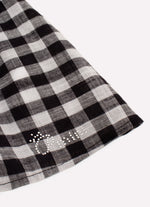 Vestido Algodão Xadrez Lastex Com Calcinha