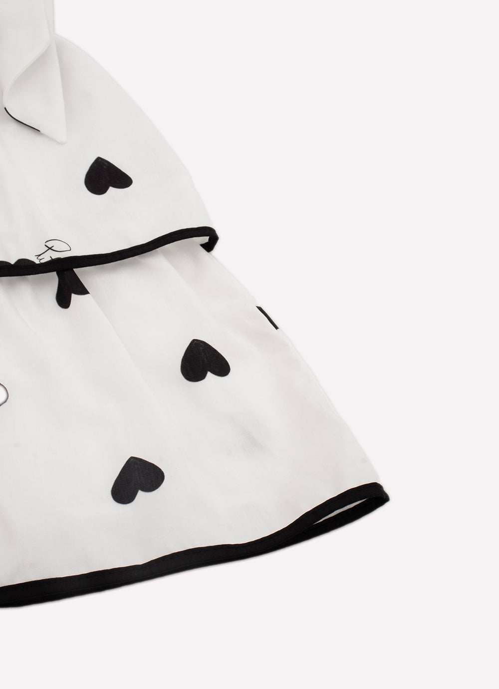 Vestido Algodão Estampa Corações Babados Com Calcinha