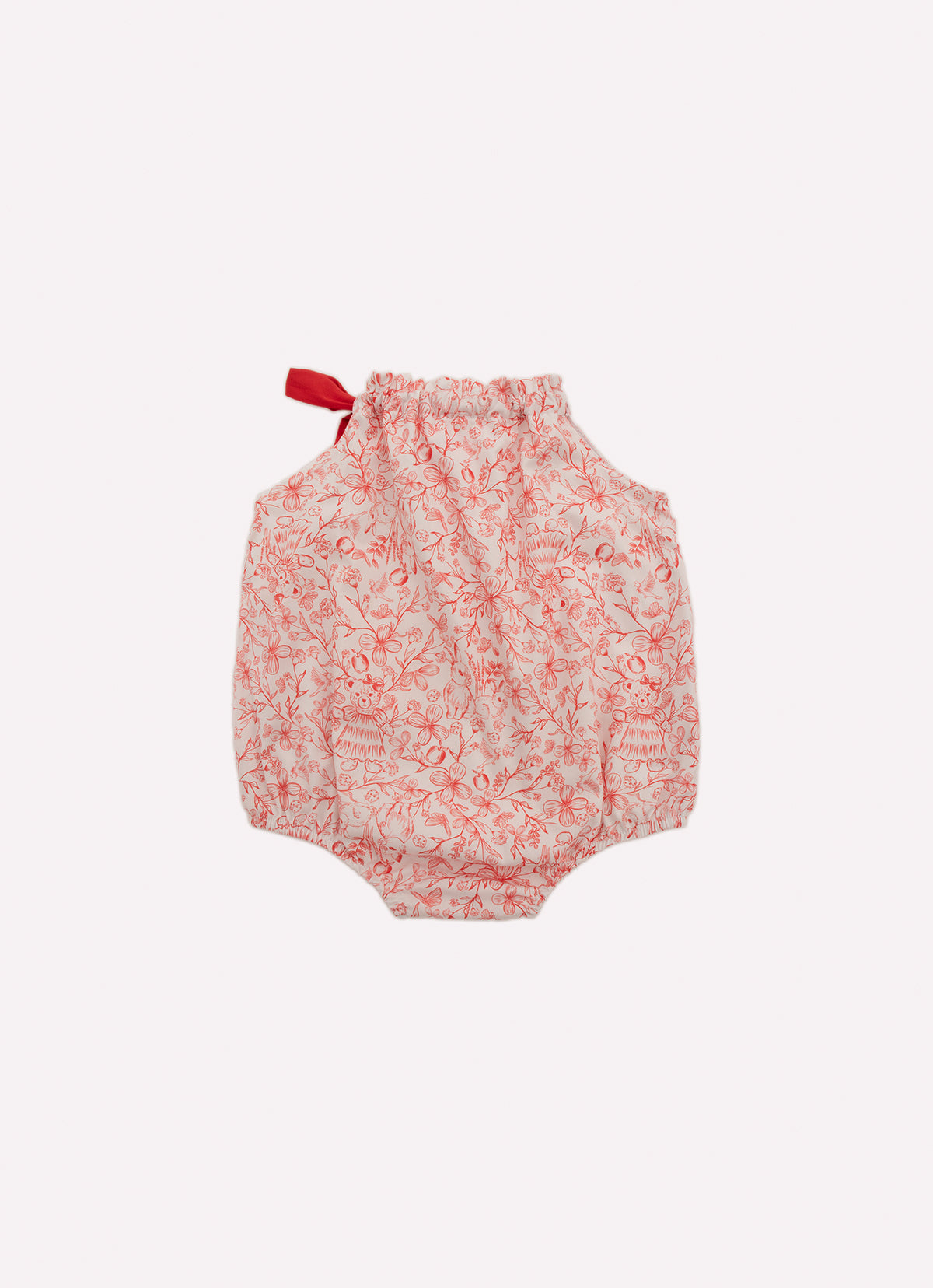 Macacão Algodão Estampa Toile Amarração Decote