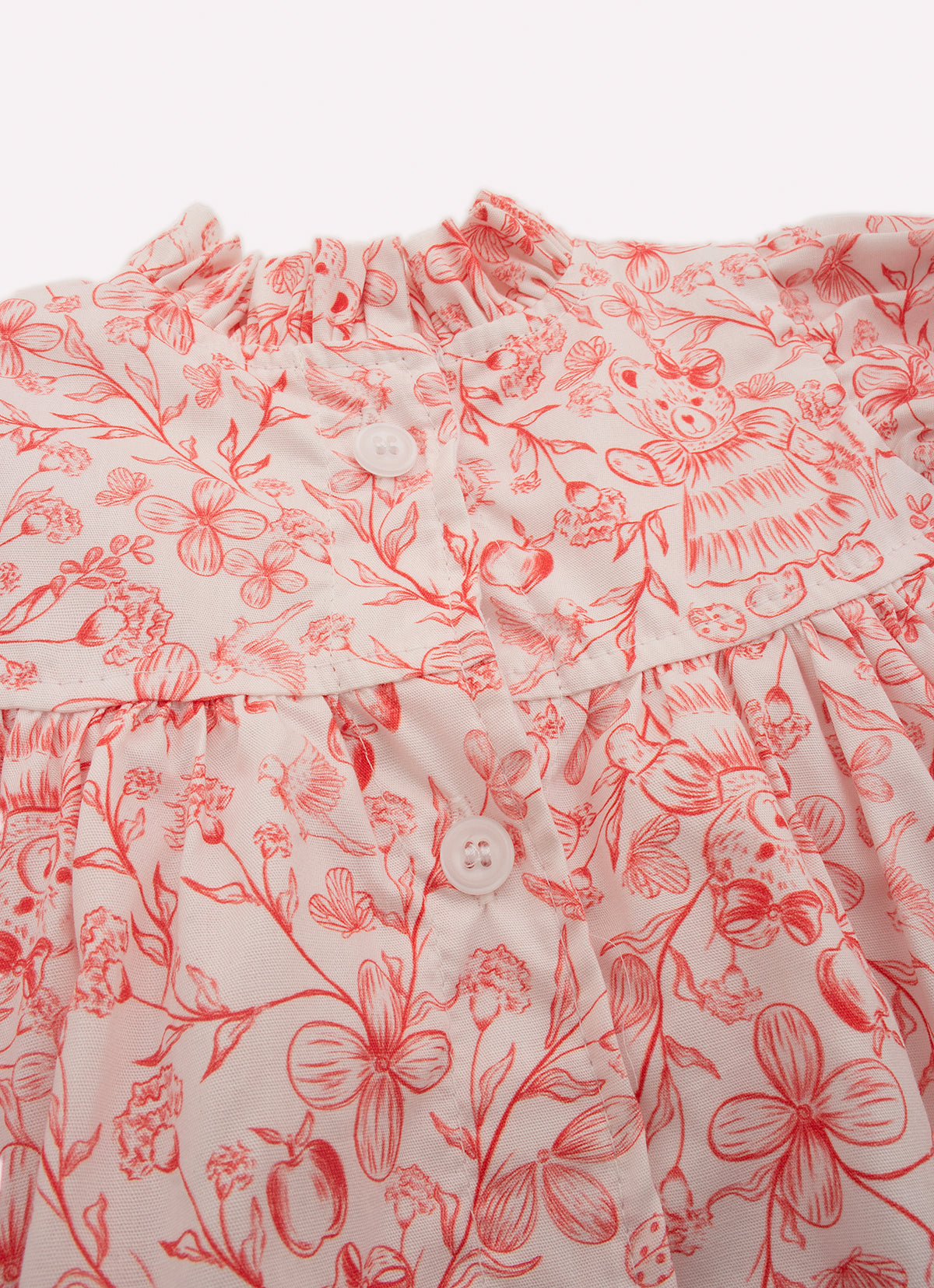 Macacão Algodão Estampa Toile Amarração Decote