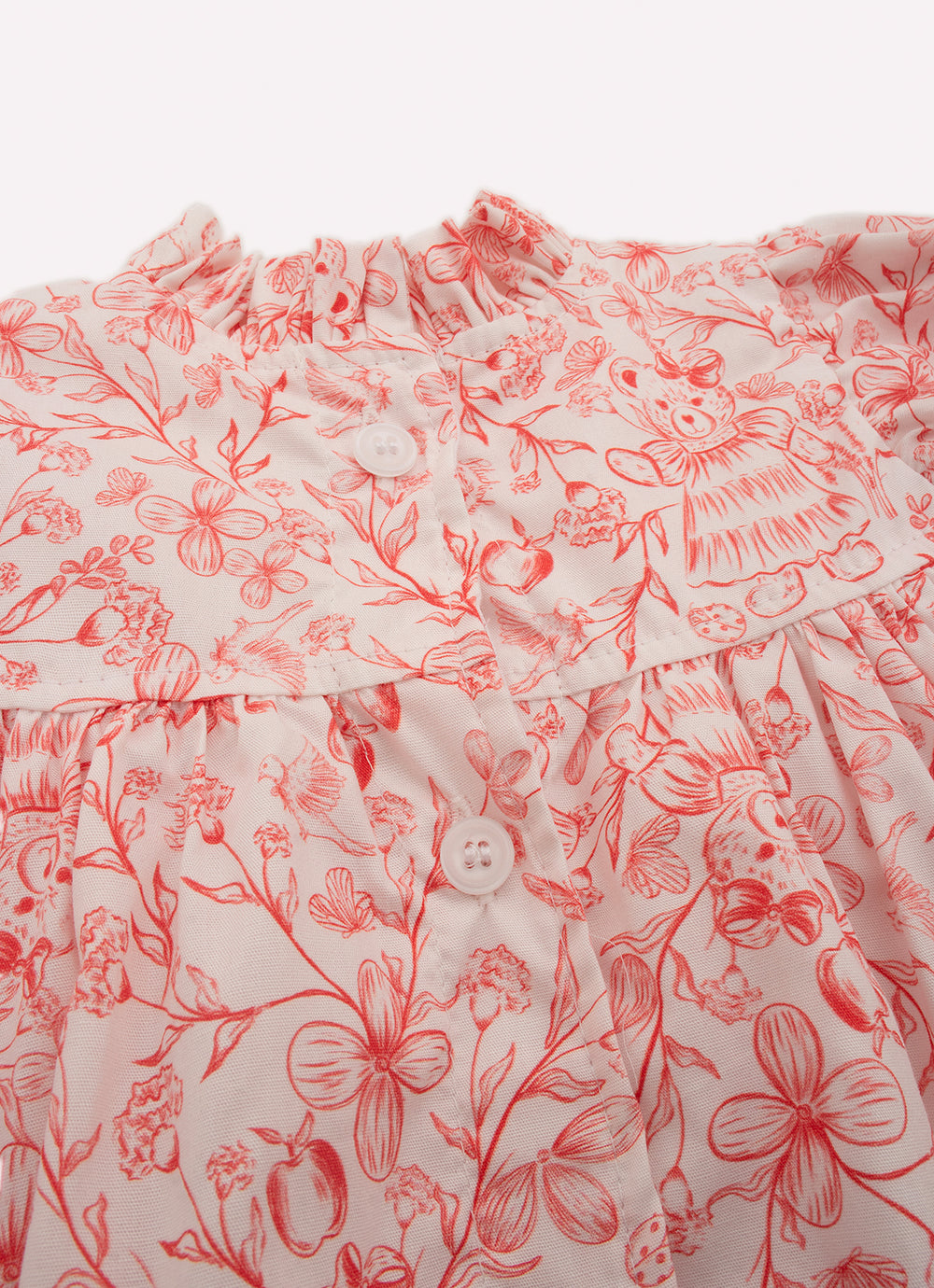 Macacão Algodão Estampa Toile Amarração Decote
