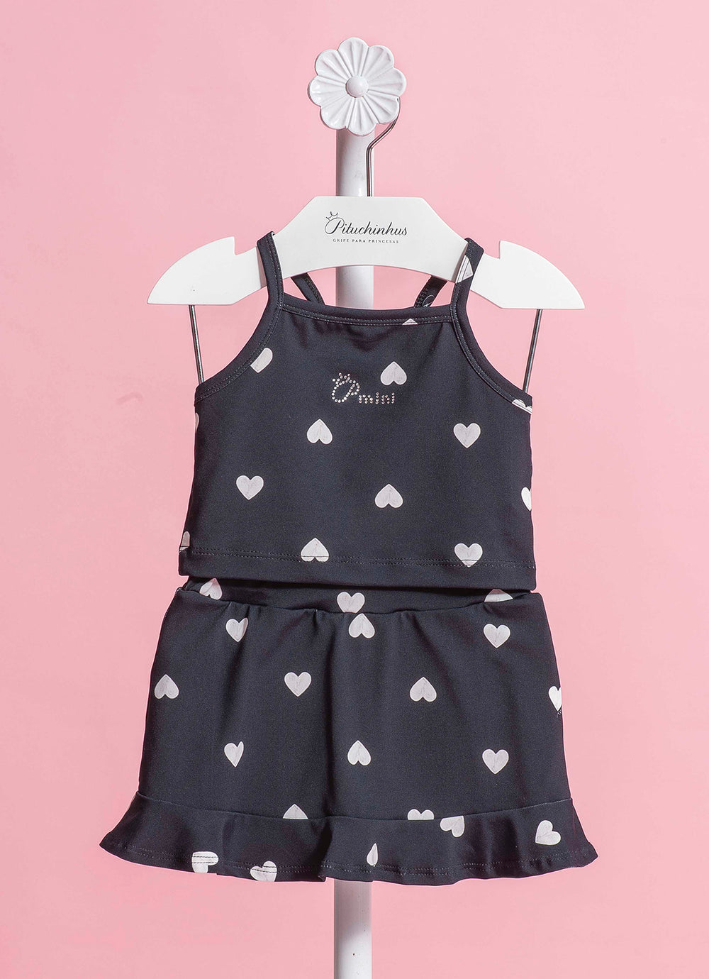 Conjunto Cropped e Saia Short Light Estampado