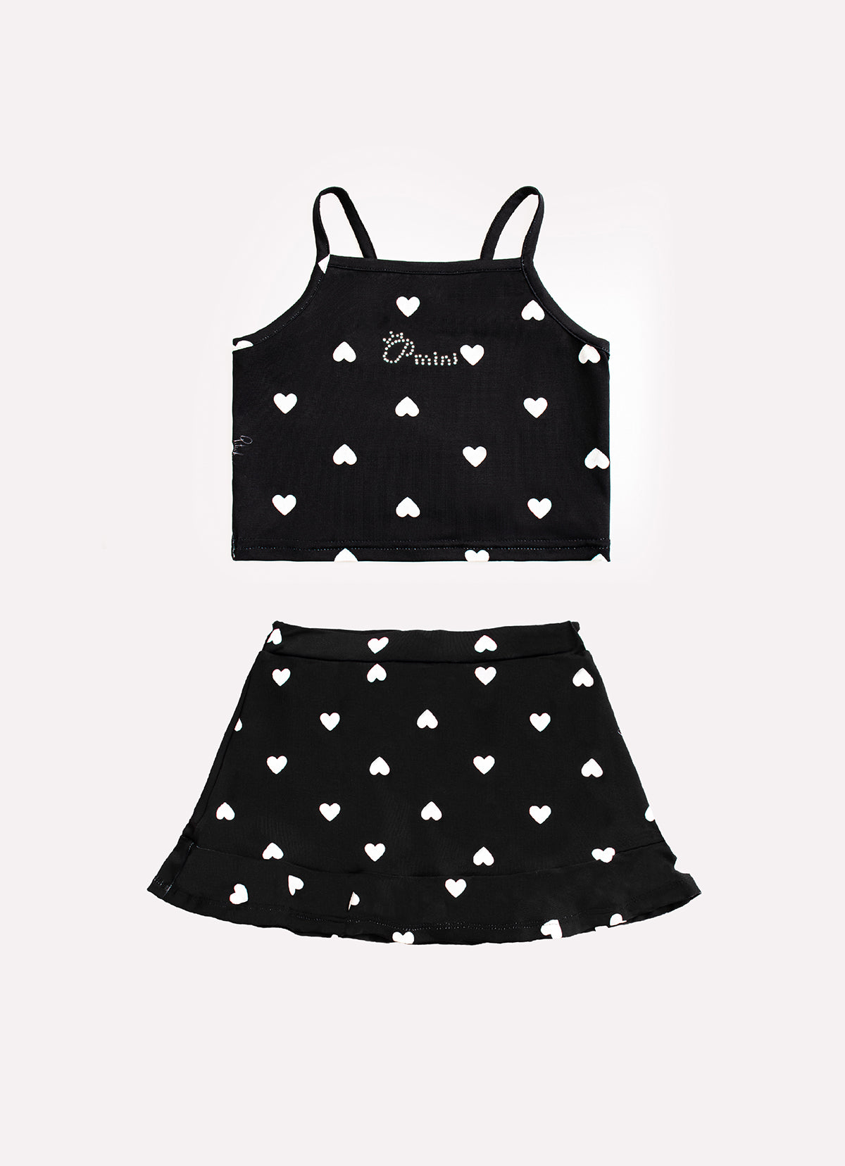 Conjunto Cropped e Saia Short Light Estampado