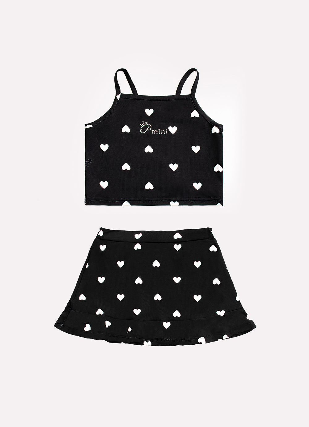 Conjunto Cropped e Saia Short Light Estampado