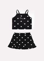 Conjunto Cropped e Saia Short Light Estampado