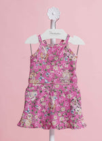Conjunto Cropped e Saia Short Light Estampado