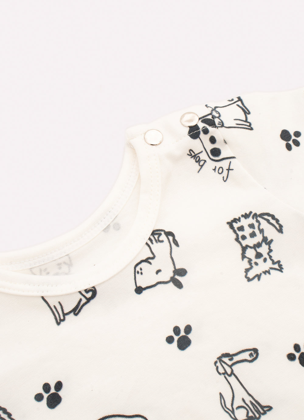 Conjunto Blusa Pima Cachorrinhos Calça Malha Listra Lateral