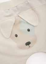 Conjunto Blusa Tricot Linx Cachorro e Bermuda Moletom Rosto