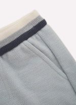 Conjunto Blusa Tricot Listrinhas e Bermuda Moletom Sarjada