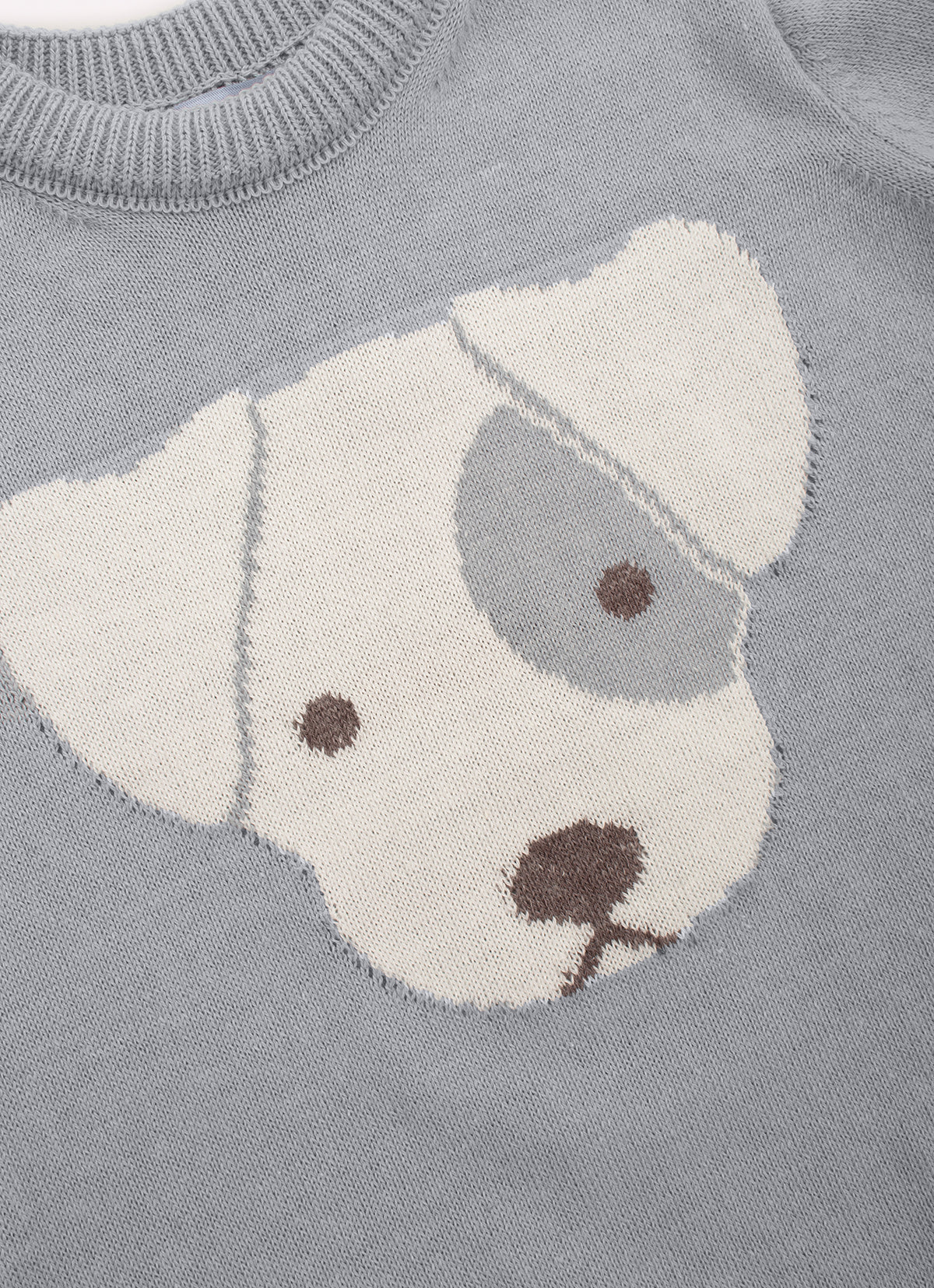 Conjunto Tricot Blusa Cachorrinho Manga Curta e Bermuda Canguru