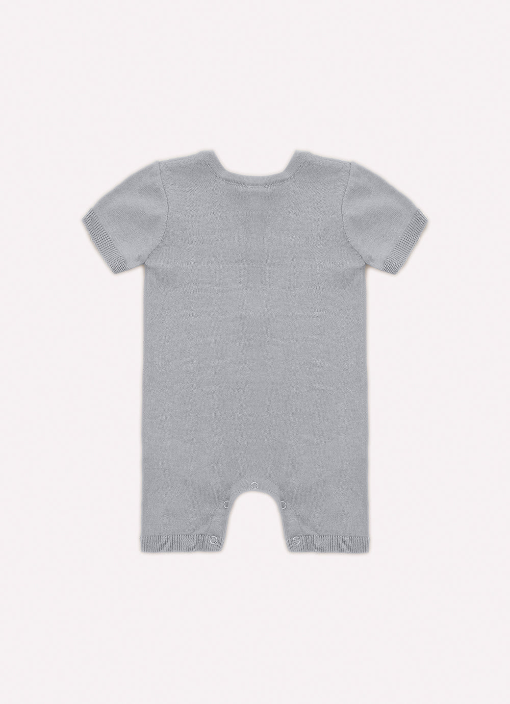 Macacão Tricot Botões Cachorrinho Bordado