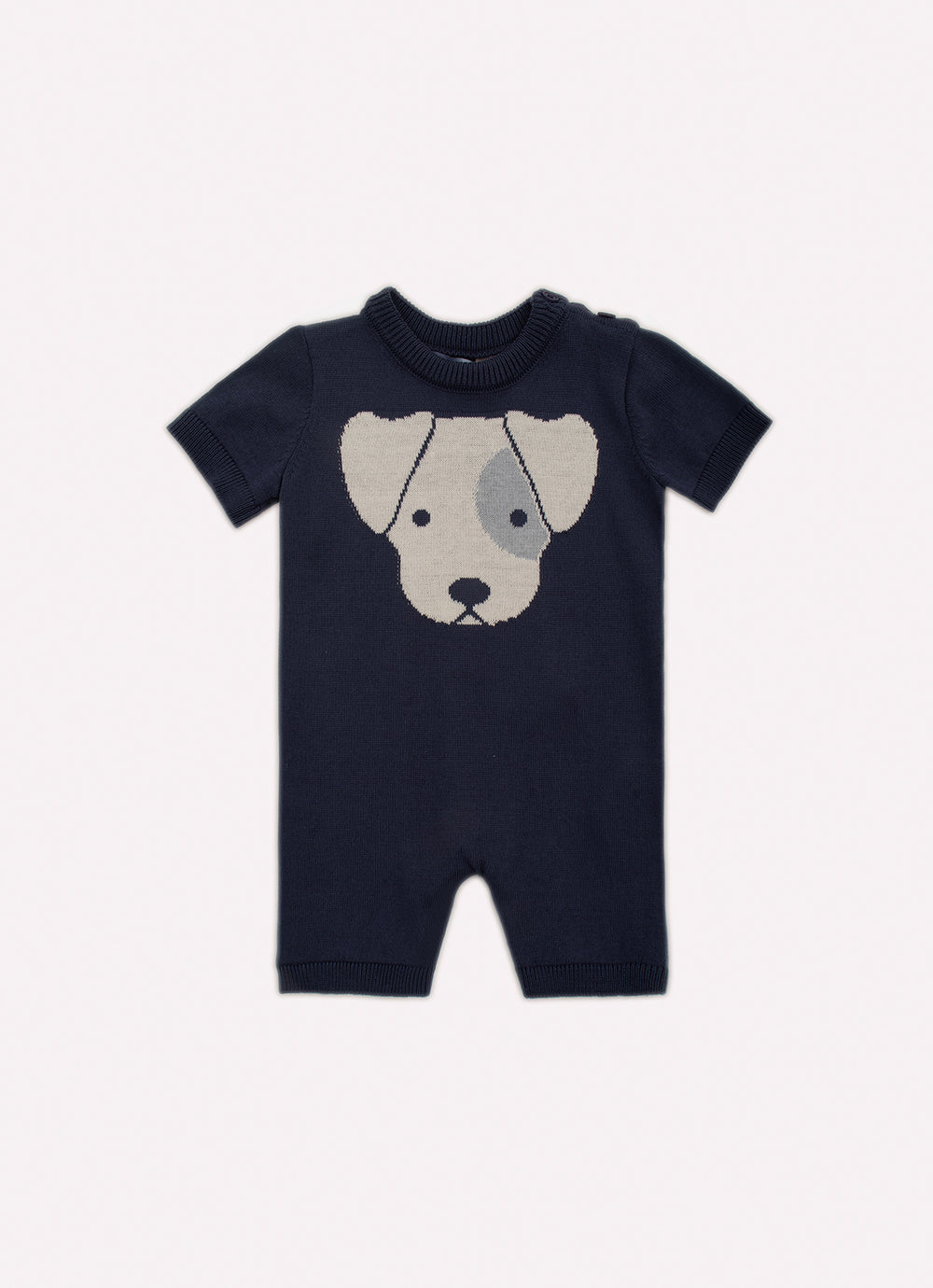 Macacão Tricot Rosto Cachorrinho