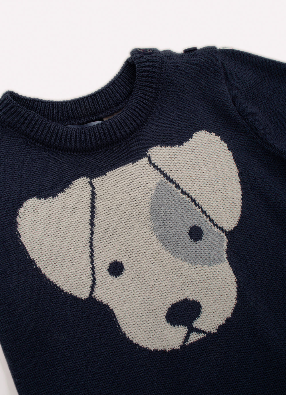 Macacão Tricot Rosto Cachorrinho