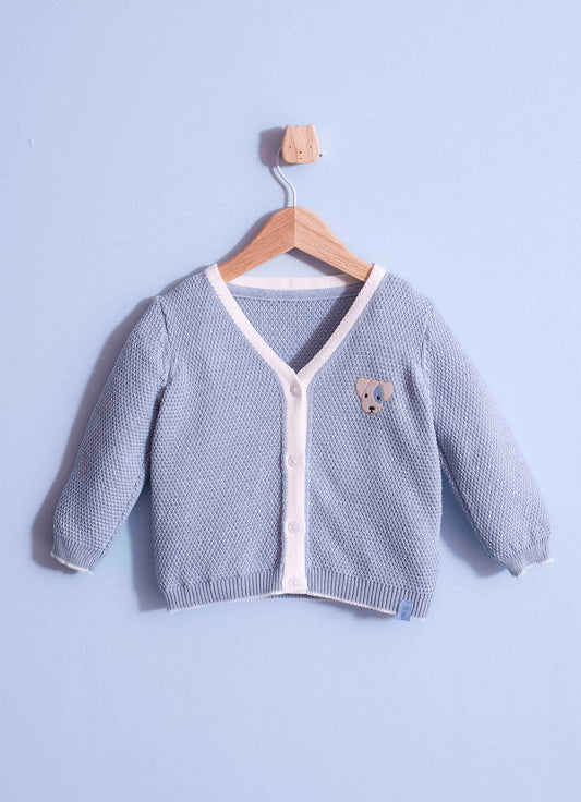 Casaco Tricot Ponto Texturizado For Boys