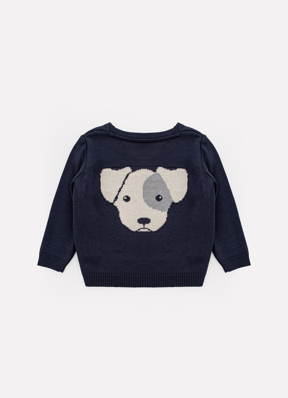 Casaco Tricot Rosto Cachorrinho Costas For Boys