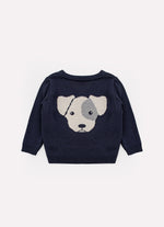Casaco Tricot Rosto Cachorrinho Costas