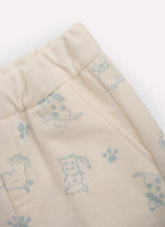 Conjunto Blusa Cotton Pima Bolso e Bermuda Moletom Cachorrinhos