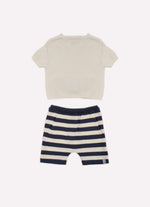 Conjunto Blusa Cotton Pima Bolso e Bermuda Moletom Cachorrinhos