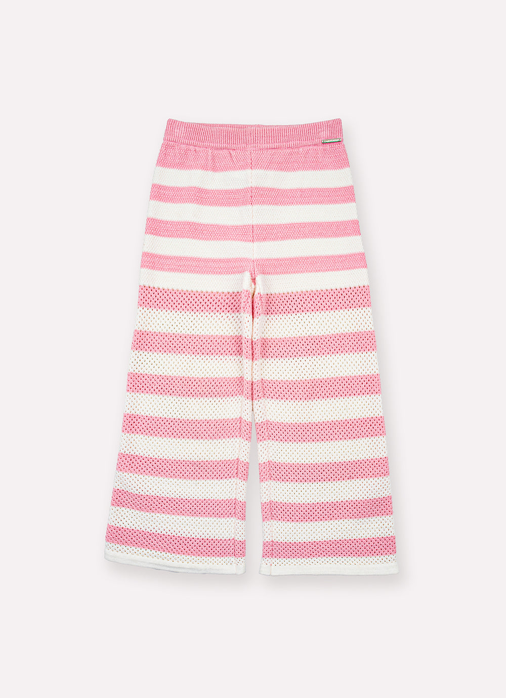 Calça Reta Tricot Listrada Resort