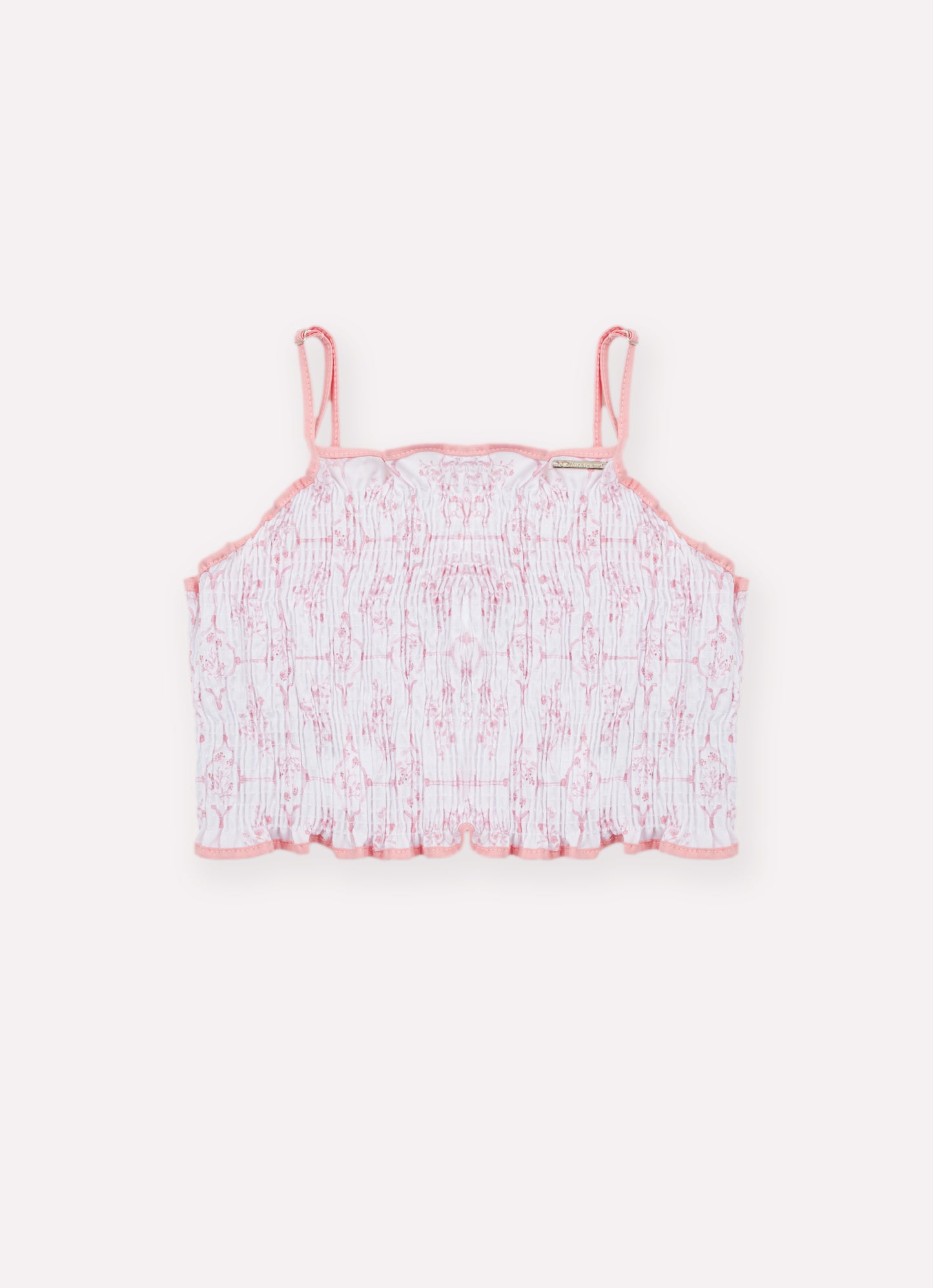 Conjunto Algodão Estampa Toil Cropped e Saia Mullet Resort