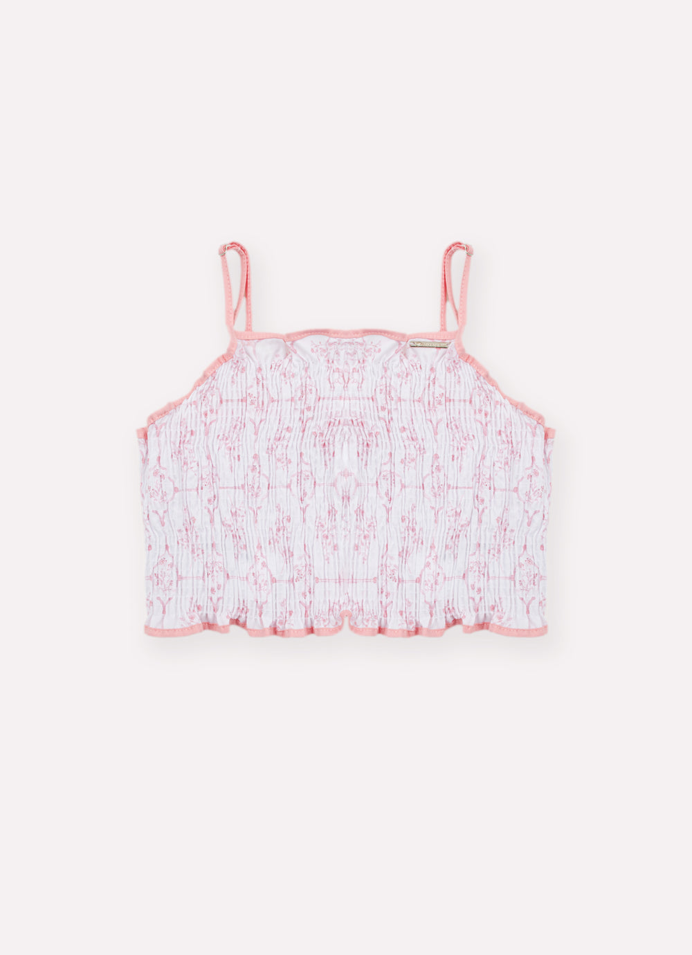 Conjunto Algodão Estampa Toil Cropped e Saia Mullet Resort