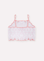 Conjunto Algodão Estampa Toil Cropped e Saia Mullet Resort