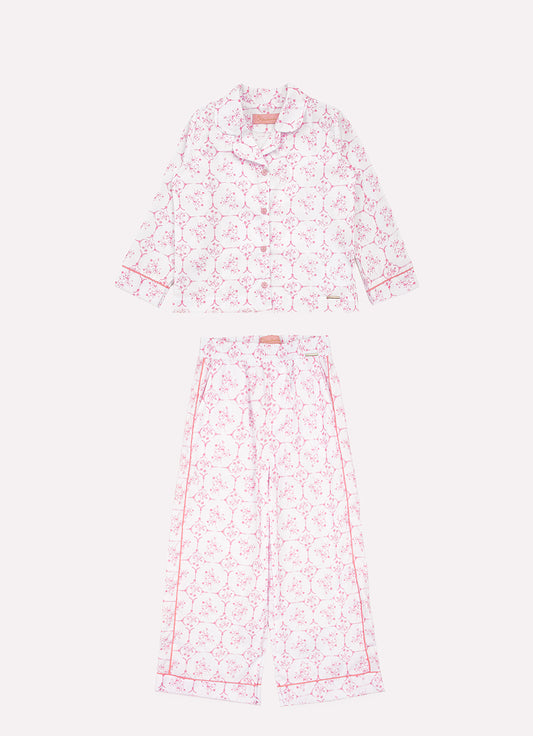 Conjunto Camisa e Calça Algodão Estampa Toil Resort
