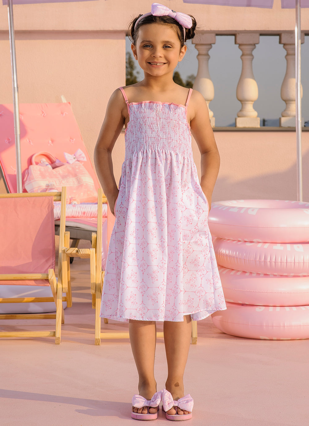 Vestido Algodão Estampado Resort