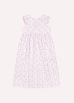 Vestido Algodão Midi Estampa Toil Resort