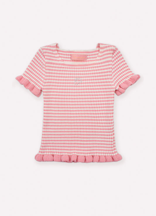 Blusa Tricot Mini Listras Babadinhos