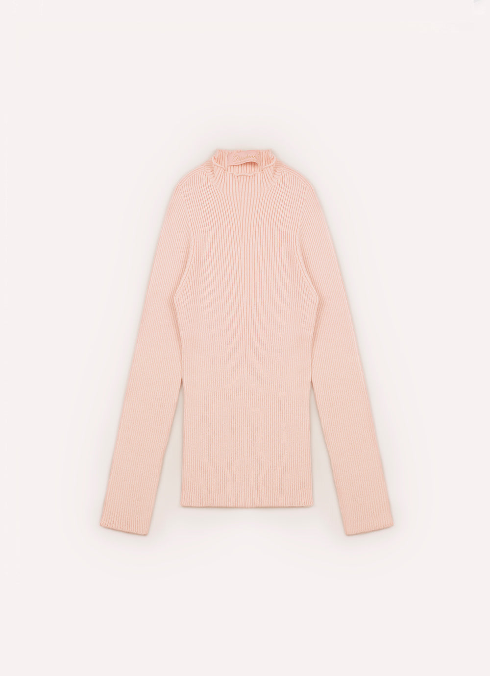 Blusa Tricot Canelada Sem Costura P Cristal