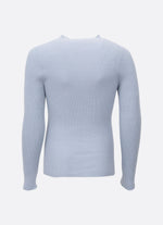 Blusa Tricot Canelada Sem Costura P Cristal