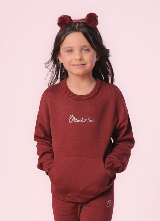 Blusa Tricot Canguru Pituchinhus Cristal