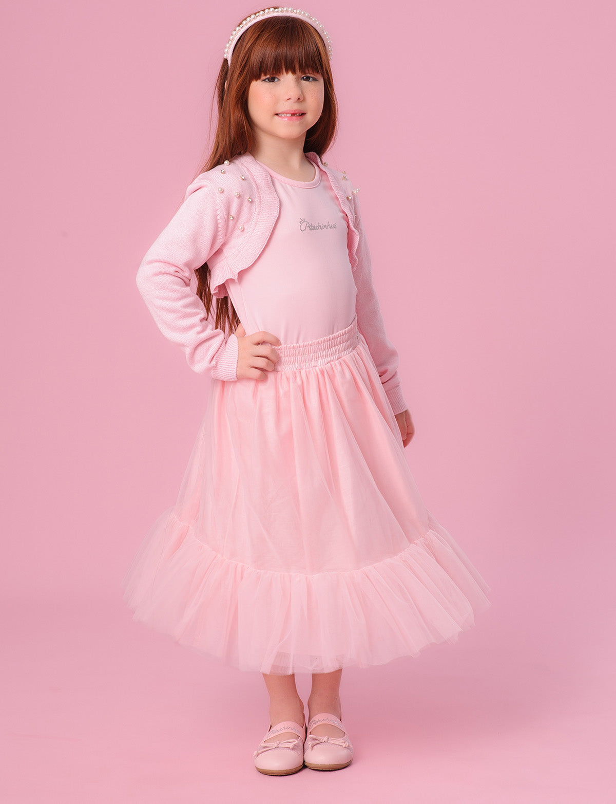 Bolero Tricot Bordado Pérolas e Cristais