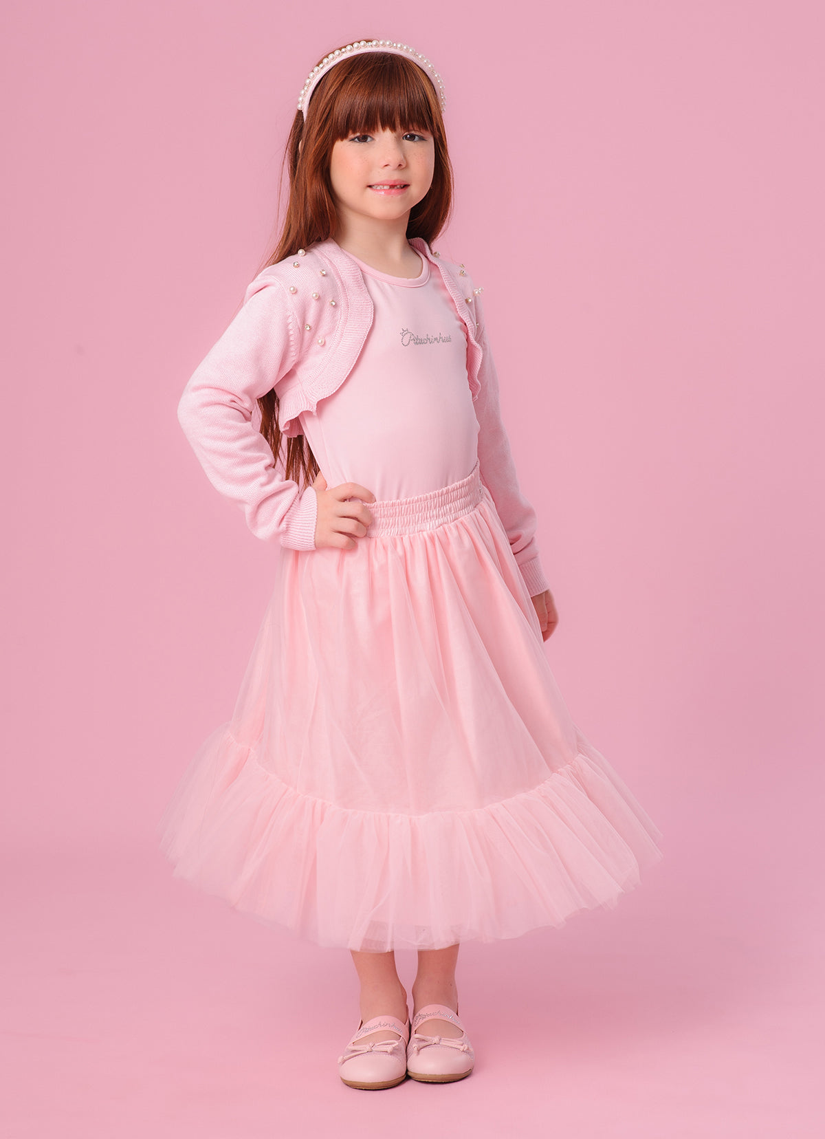 Bolero Tricot Bordado Pérolas e Cristais