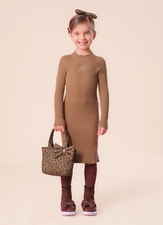 Vestido Tricot Canelado Sem Costura