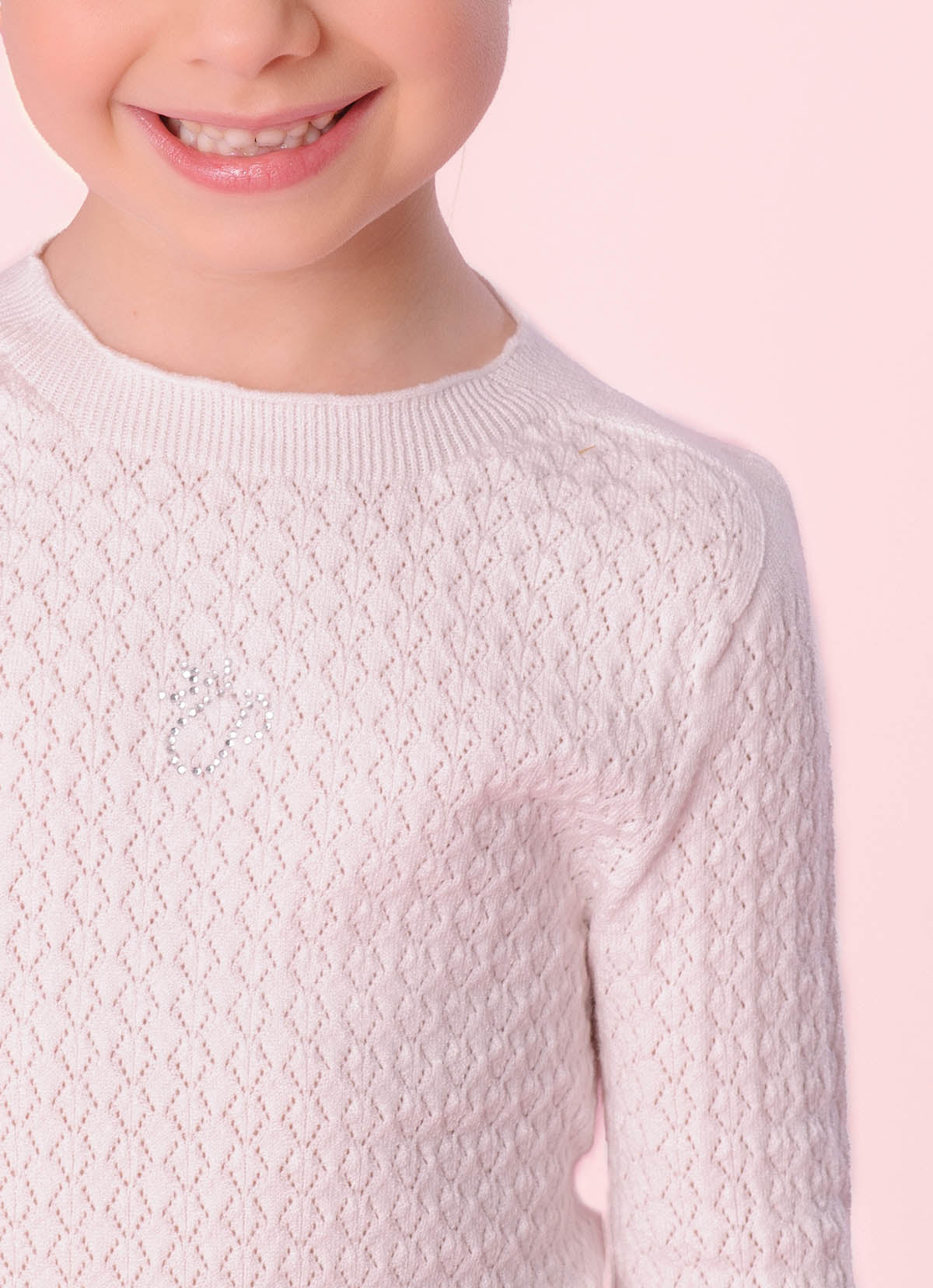 Blusa Tricot Ponto Rendado P Cristal